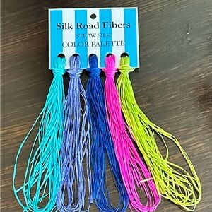 Silk Road Fibers Straw Silk Color Palette - Bright Multi